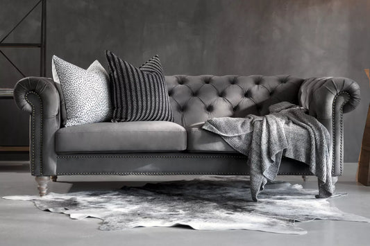 Sofá Chesterfield Gris