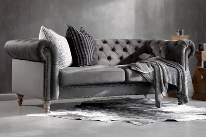 Sofá Chesterfield Gris